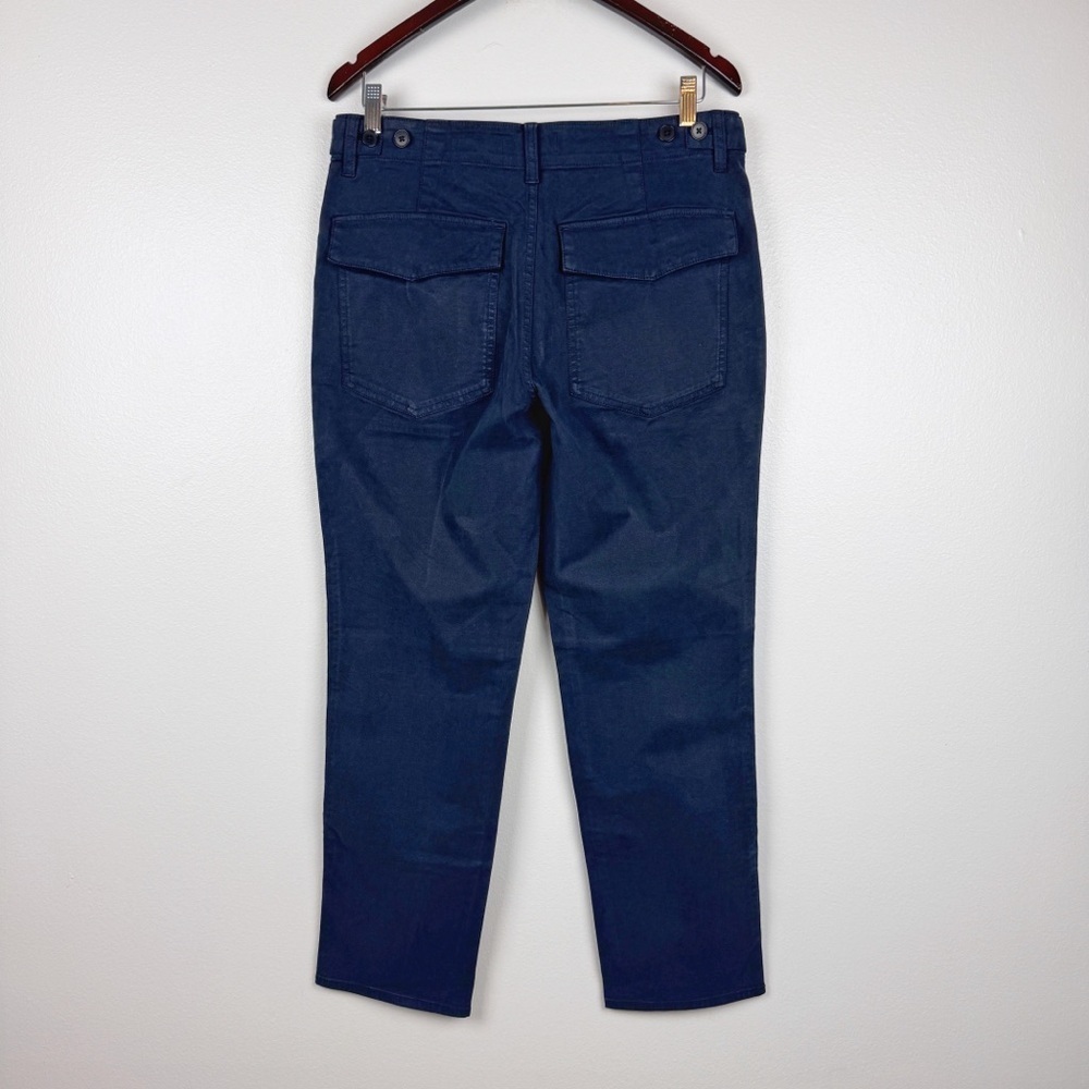Madewell Slim Straight Utility Pants Garment Dye Deep Indigo Size 29 NWT - Picture 7 of 11